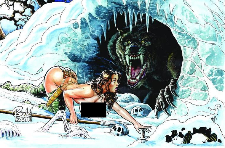 Cavewoman: Snow #4 (2002) - Budd Root Special Edition "Nude" Variant
