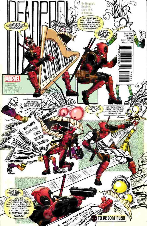 Deadpool #3 (2015) - Scott Koblish "Secret Comic" Variant