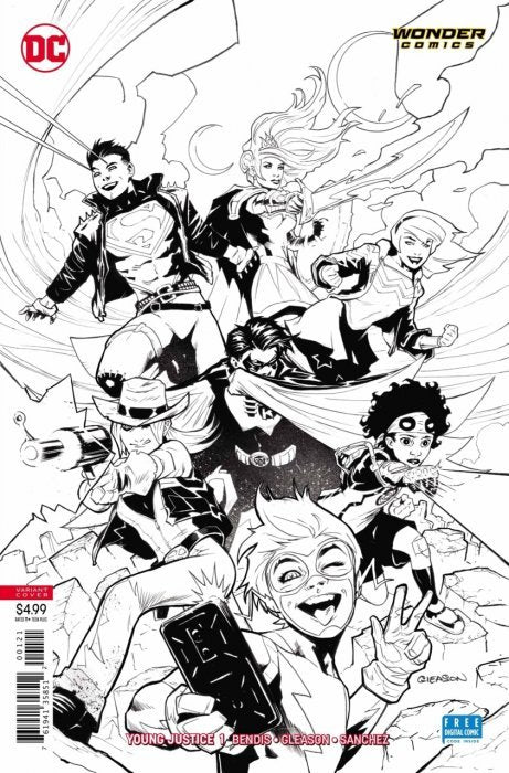 Young Justice #1 (2019) - Patrick Gleason "Black & White" Variant