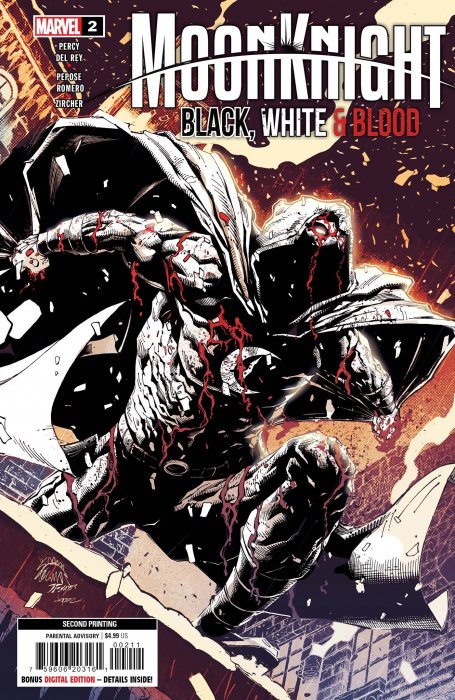 Moon Knight: Black, White & Blood #2 (2022) - 2nd Printing