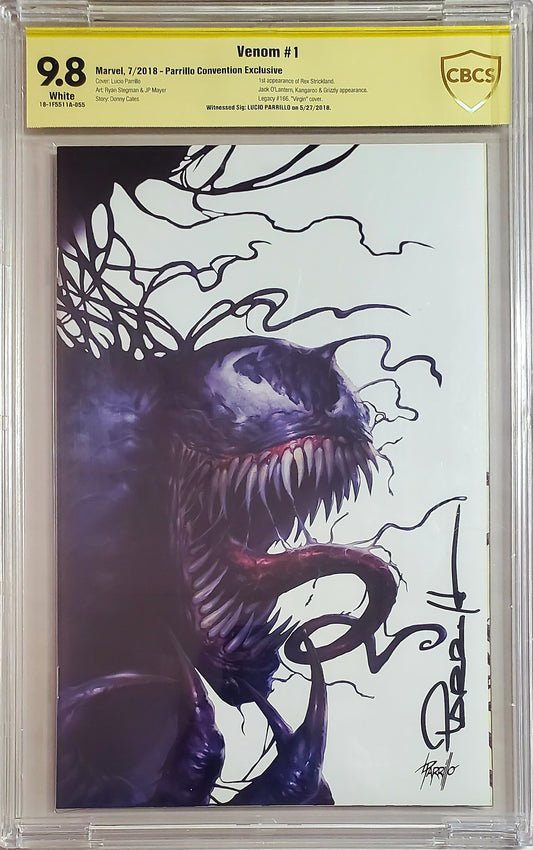 Venom #1 (2018) - Megacon Exclusive Lucio Parrillo Virgin Variant - CBCS 9.8 Signed