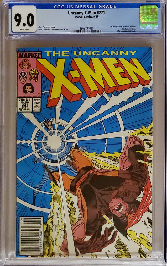 Uncanny X-Men #221 (1987) Newsstand Variant - CGC 9.0