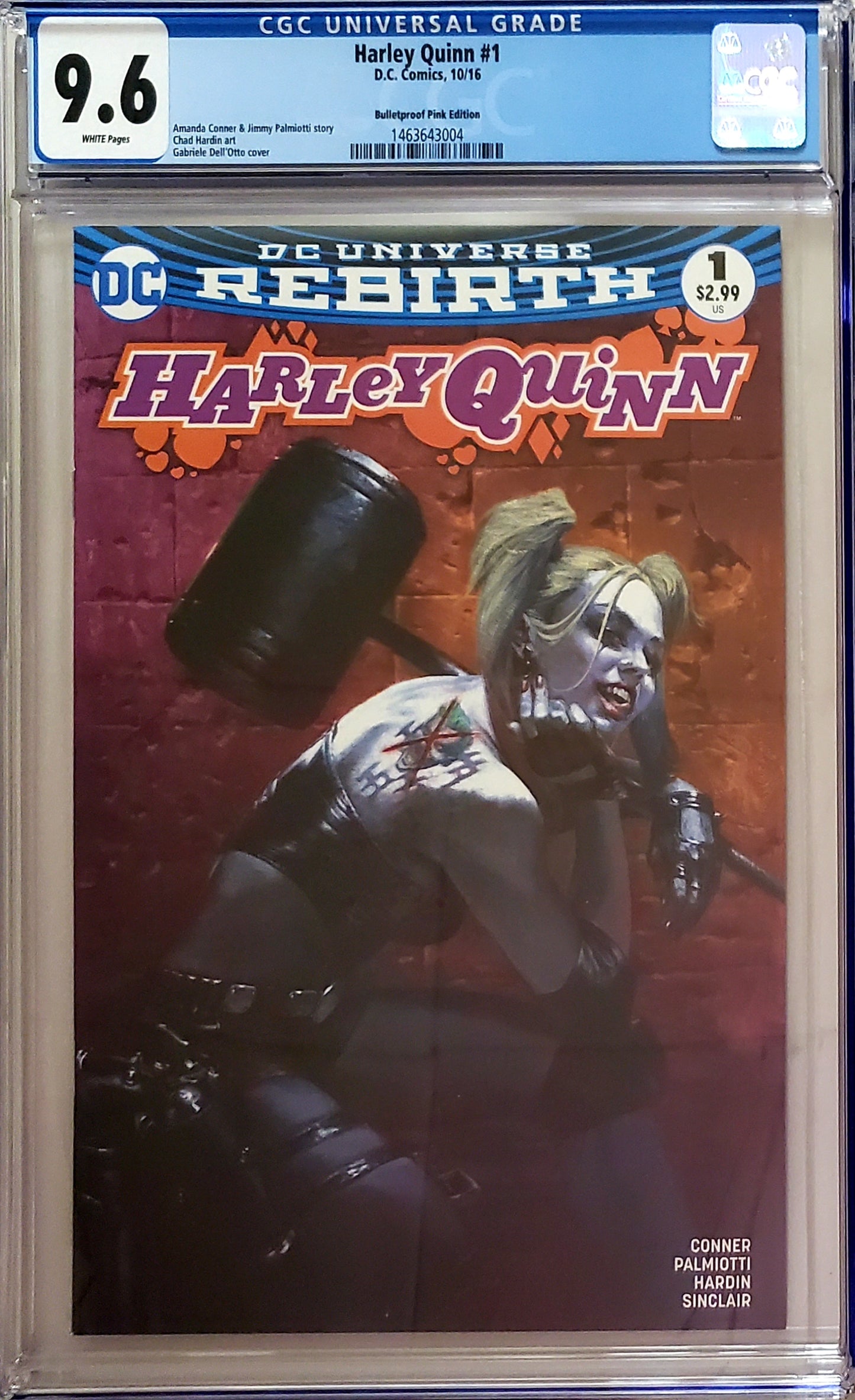 Harley Quinn #1 (2016) - Exclusive Gabriele Dell'Otto "Pink" Variant - CGC 9.6