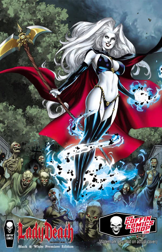 Lady Death: Treacherous Infamy #1 Black & White Premiere Edition (2022) - Diego Bernard Variant