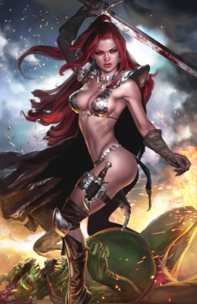 Invincible Red Sonja #7 (2022) - Exclusive Josh Burns Virgin Variant