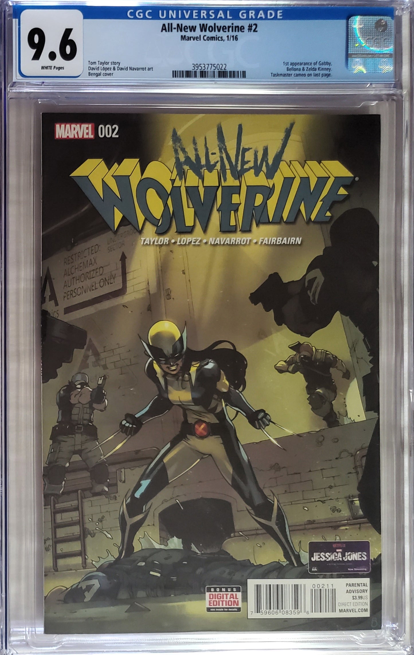 All-New Wolverine #2 (2016) - 1st Printing - CGC 9.6