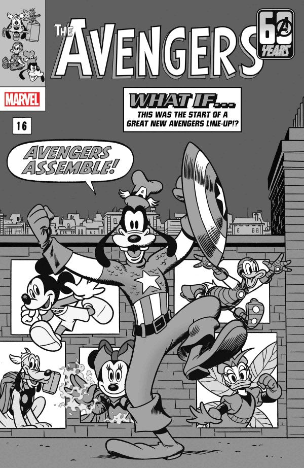 Amazing Spider-Man #45 (2024) - 1:100 Vitale Mangiatordi Black & White "Disney 100 What If?" Variant