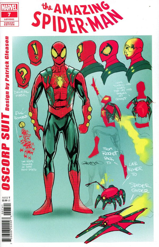 Amazing Spider-Man #7 (2022) - 1:10 Patrick Gleason "Design" Variant