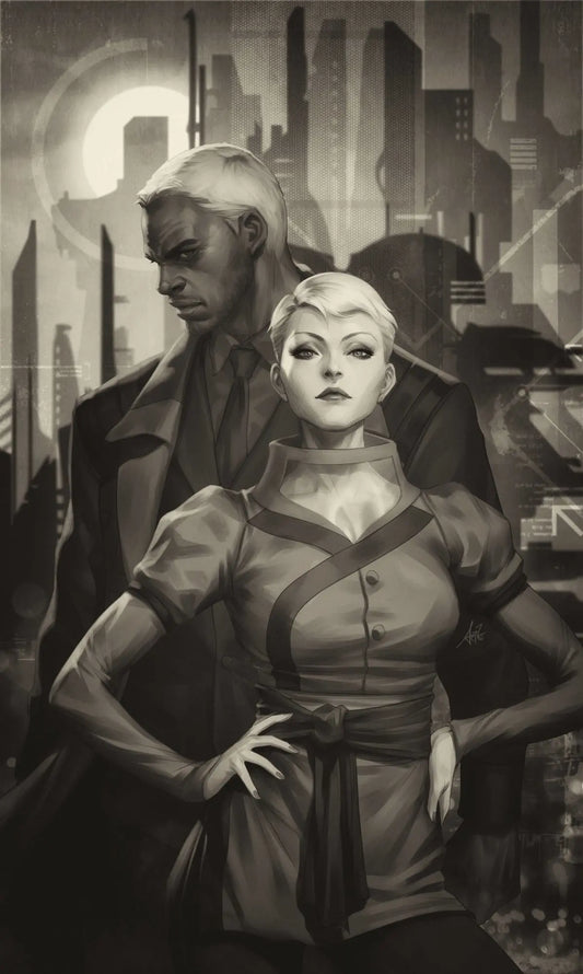 Blade Runner: Origins #1 (2021) - 1:15 Stanley 'Artgerm' Lau Black & White Virgin Variant