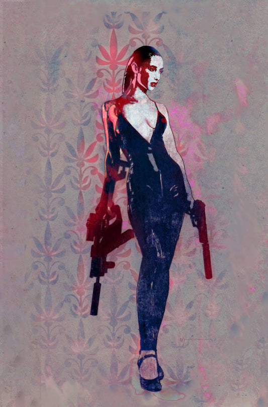 Gun Honey #1 (2021) - 1:25 Bill Sienkiewicz "Pink Color Wash" Virgin Variant