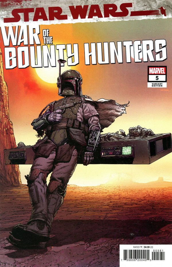 Star Wars: War of the Bounty Hunters #5 (2021) - 1:50 Steve McNiven "Boba Always Gets His Bounty" Variant