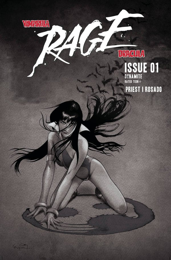 Vampirella / Dracula: Rage #1 (2023) - 1:15 Ergün Gündüz B&W Variant