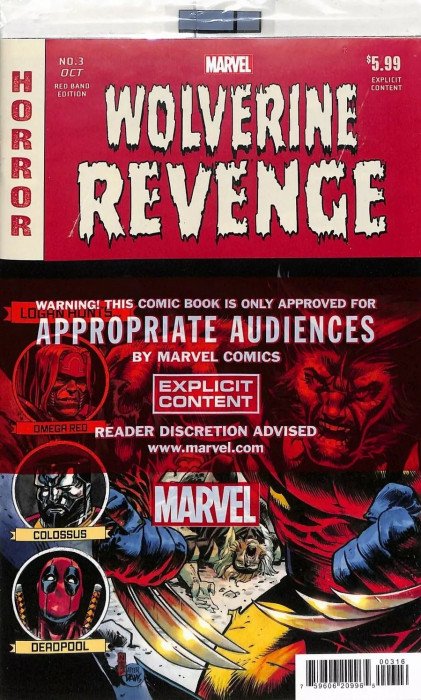 Wolverine: Revenge #3 Red Band Edition (2024) - 1:25 Nic Klein "Horror Homage" Variant